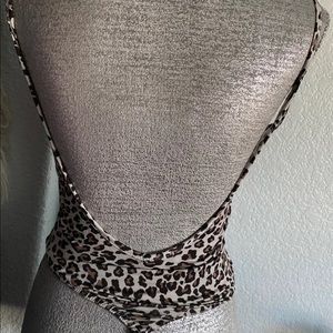 Backless Cheetahprint Body Suit